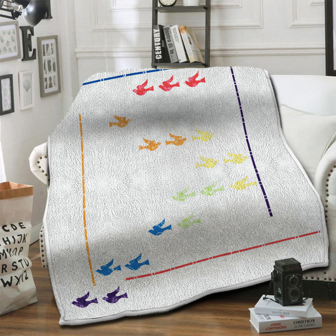 litzzy Bird Fleece Blanket HST19101635 Fleece Blanket   