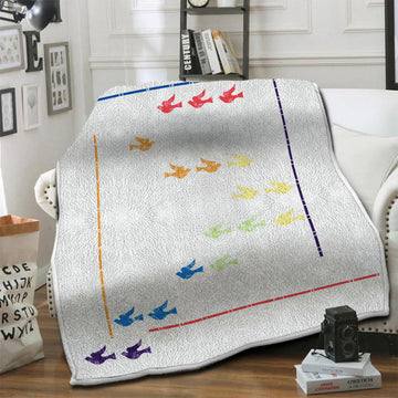 litzzy Bird Fleece Blanket HST19101635 Fleece Blanket   