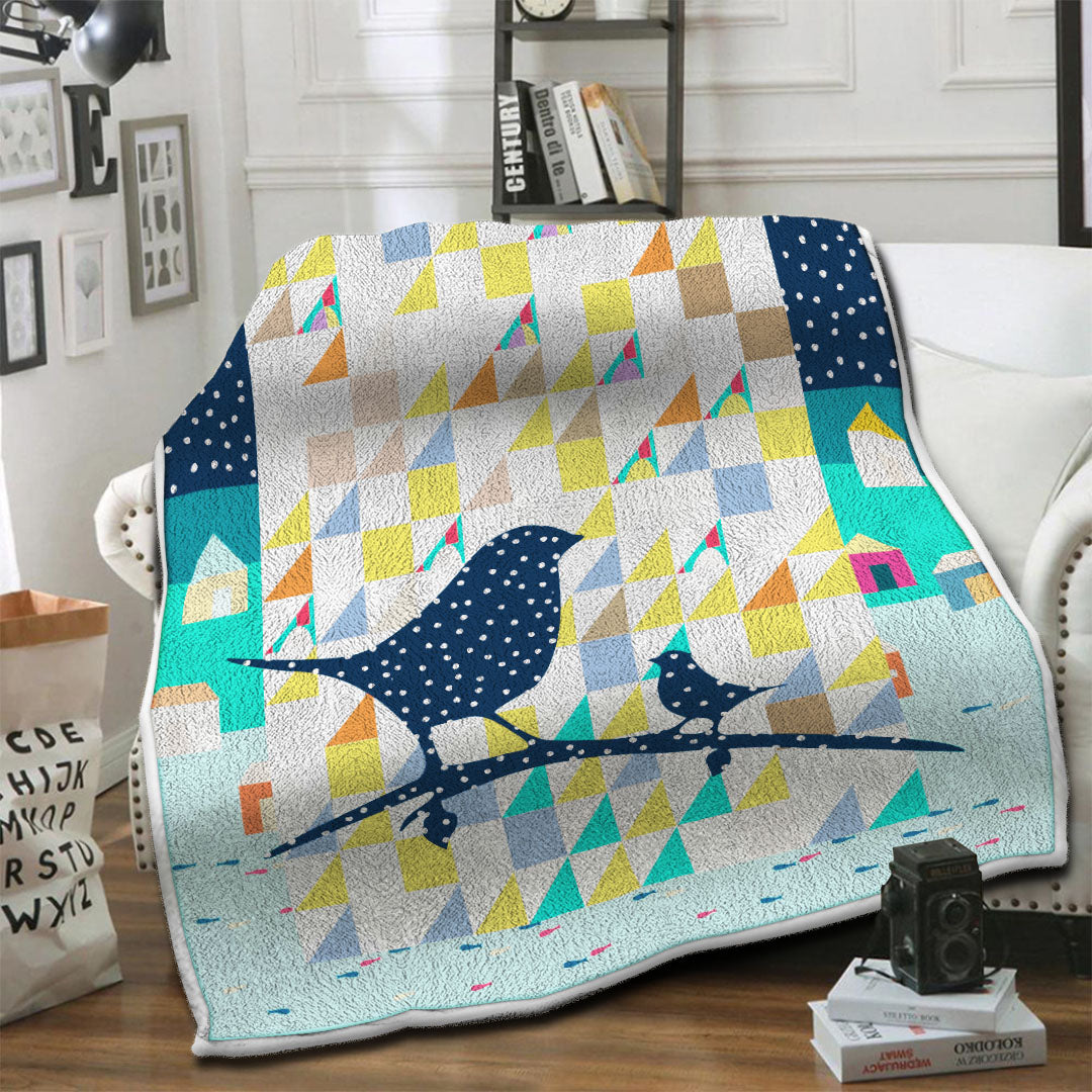 litzzy Bird Fleece Blanket HST19101636 Fleece Blanket   