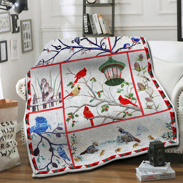 litzzy Bird Fleece Blanket HST19101637 Fleece Blanket   