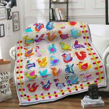 litzzy Bird Fleece Blanket HST19101639 Fleece Blanket   