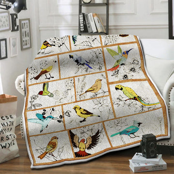 litzzy Bird Fleece Blanket HST19101642 Fleece Blanket   