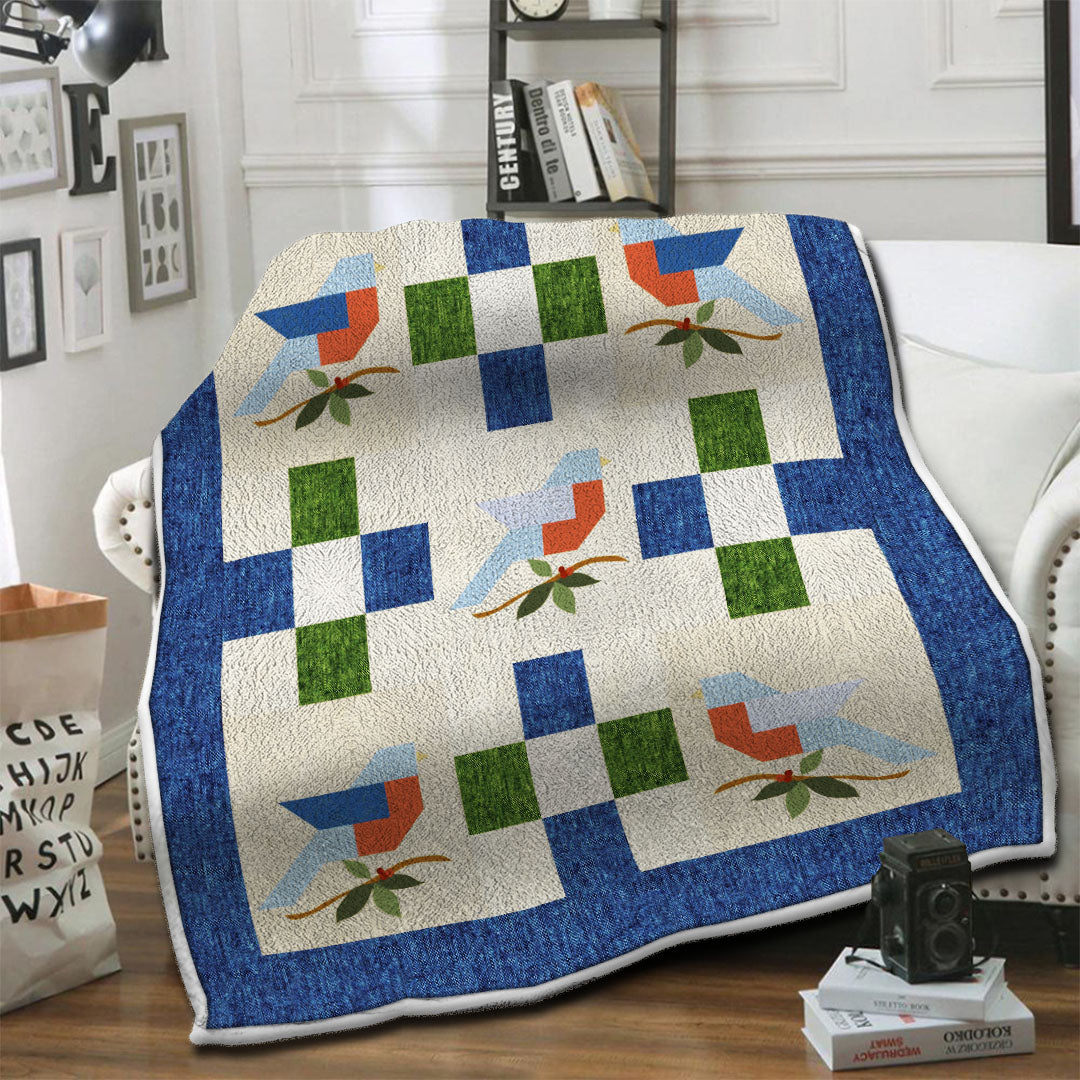 litzzy Bird Fleece Blanket HST19103603 Fleece Blanket   