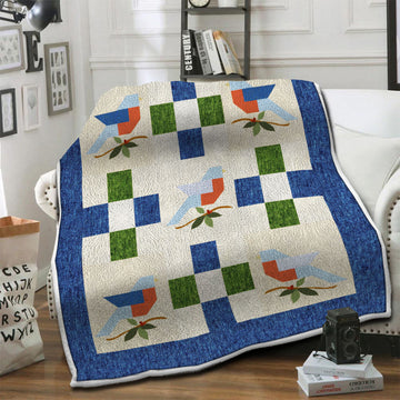 litzzy Bird Fleece Blanket HST19103603 Fleece Blanket   