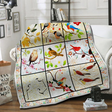 litzzy Bird Fleece Blanket HST19103605 Fleece Blanket   