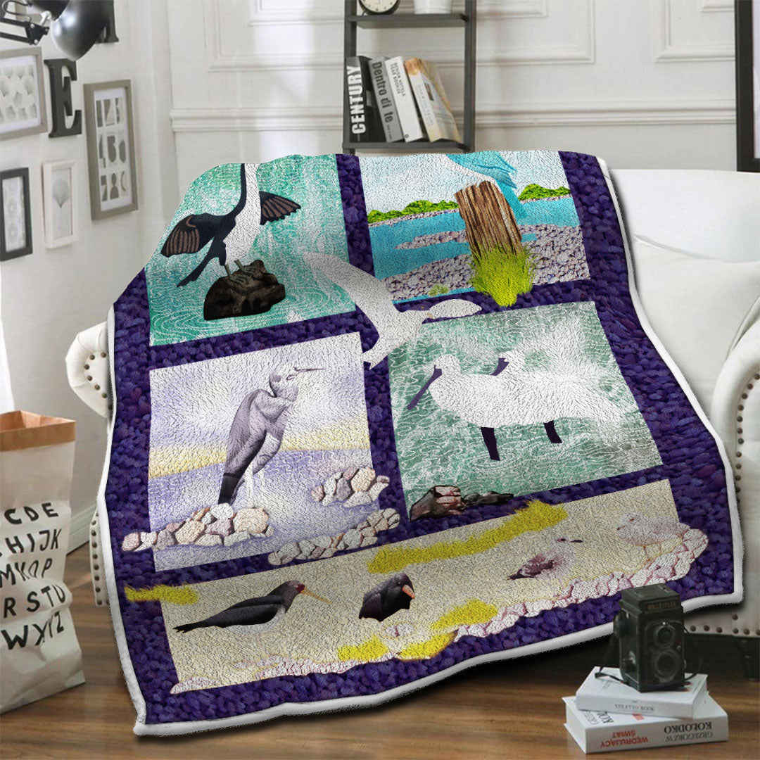 litzzy Bird Fleece Blanket HST19103608 Fleece Blanket   