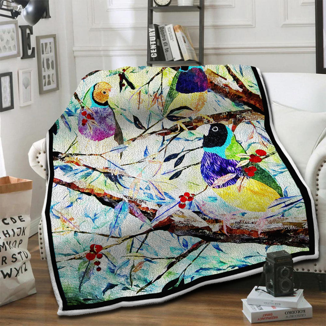 litzzy Bird Fleece Blanket HST19103609 Fleece Blanket   