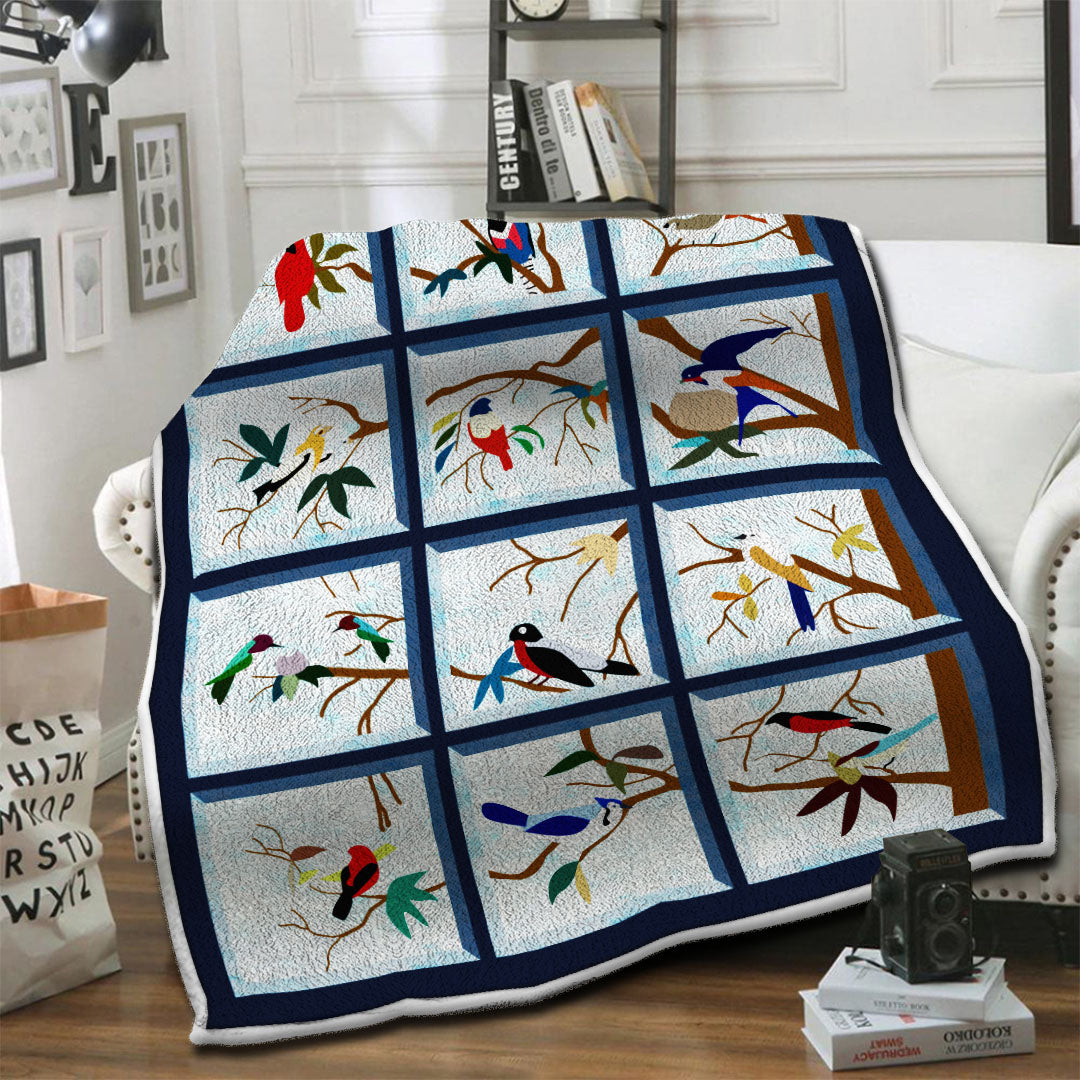 litzzy Bird Fleece Blanket HST19103610 Fleece Blanket   