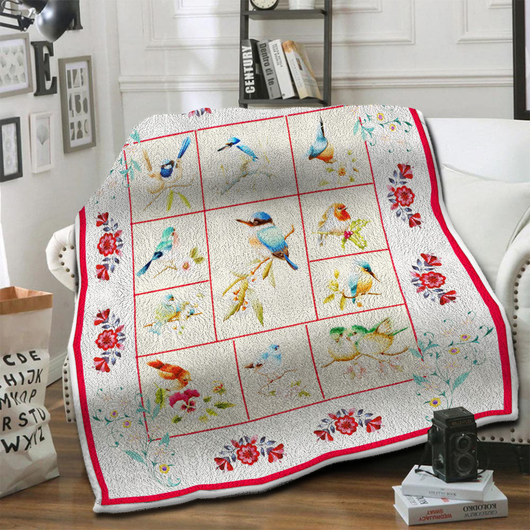 litzzy Bird Fleece Blanket HST1910528 Fleece Blanket   
