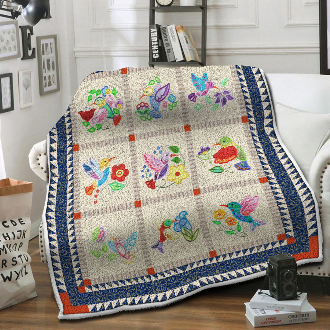 litzzy Bird HQT140106 Fleece Blanket Fleece Blanket   