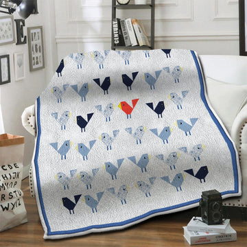 litzzy Bird HQT141010 Fleece Blanket Fleece Blanket   