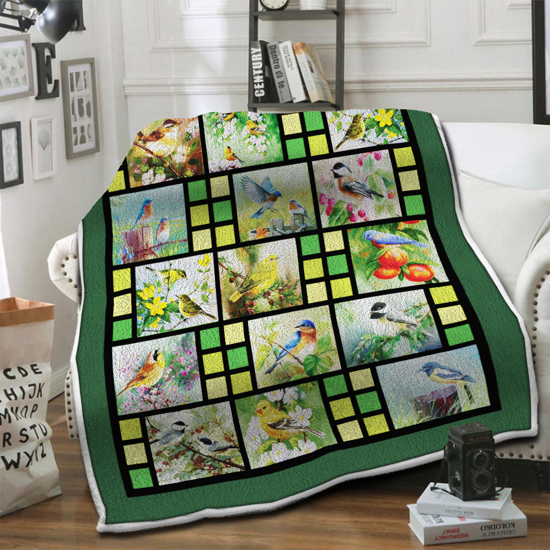 litzzy Bird HQT1610472 Fleece Blanket Fleece Blanket   