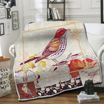 litzzy Bird HQT1610473 Fleece Blanket Fleece Blanket   