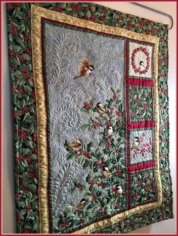 litzzy Bird Christmas CLH2111057Q Fleece Blanket Quilt Blanket   