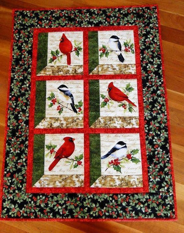 litzzy Bird Christmas CLP0611028Q Fleece Blanket Quilt Blanket   