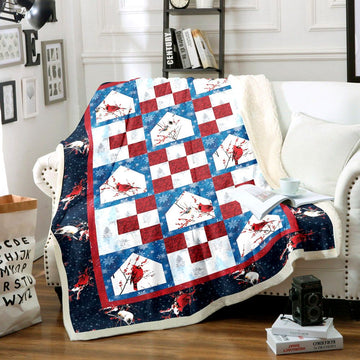 litzzy Bird Christmas NN1712019TT Sherpa Fleece Blanket Sherpa Fleece Blanket   