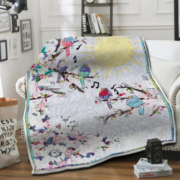 litzzy Birds Fleece Blanket HST19101014 Fleece Blanket   