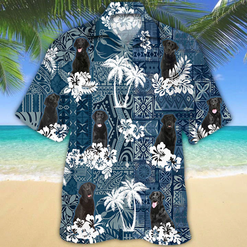 litzzy Black Labrador Hawaiian Shirt - Aloha shirt Hawaiian Hawaii Shirt For Summer Hawaii Shirt   
