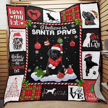 litzzy Black Labrador Christmas CLA0412749Q Fleece Blanket Quilt Blanket   
