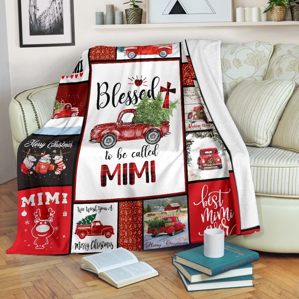 litzzy Blessed To Be Called Mimi Christmas Family CLM19120121S Sherpa Fleece Blanket Sherpa Fleece Blanket   