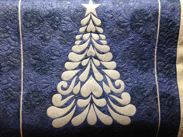 litzzy Blue Christmas Tree CLP2111022Q Fleece Blanket Quilt Blanket   