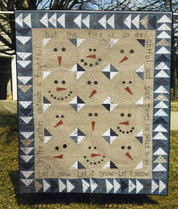 litzzy Blue Let It Snow Christmas CLH0212019Q Fleece Blanket Quilt Blanket   