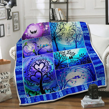 litzzy Bluebird Fleece Blanket HST191017 Fleece Blanket   
