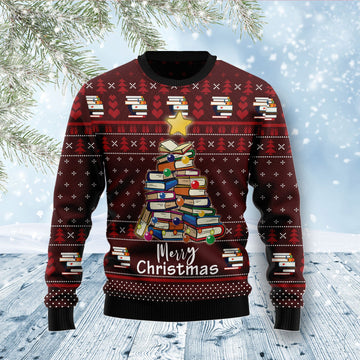 litzzy Book Pine D1211 Ugly Christmas Sweater -  Best Gift For Christmas, Noel Malalan - Christmas Signature sweater   