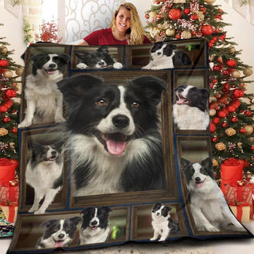 litzzy Border Collie 01 Border Collie 1012 Fleece Blanket Christmas Christmas Gifts Merry Christmas Holiday Gifts Gift Dhc03011718Dd Quilt Blanket   
