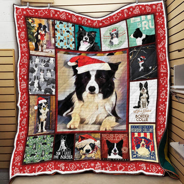 litzzy Border Collie Christmas Cor Cor Fleece Blanket Dhc09121920Dd Quilt Blanket   
