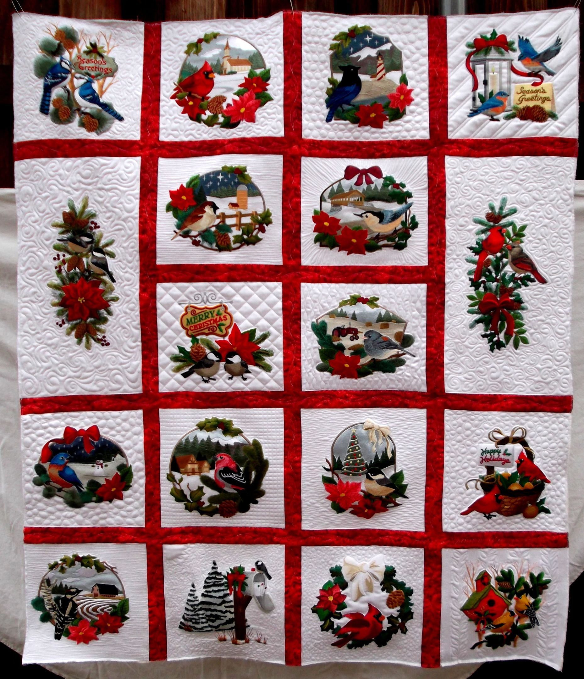 litzzy Borderless Christmas CLA2111139Q Fleece Blanket Quilt Blanket   