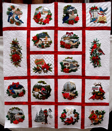 litzzy Borderless Christmas CLA2111139Q Fleece Blanket Quilt Blanket   