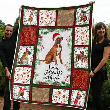 litzzy Boxer Christmas CL20110252MDF Sherpa Fleece Blanket Sherpa Fleece Blanket   