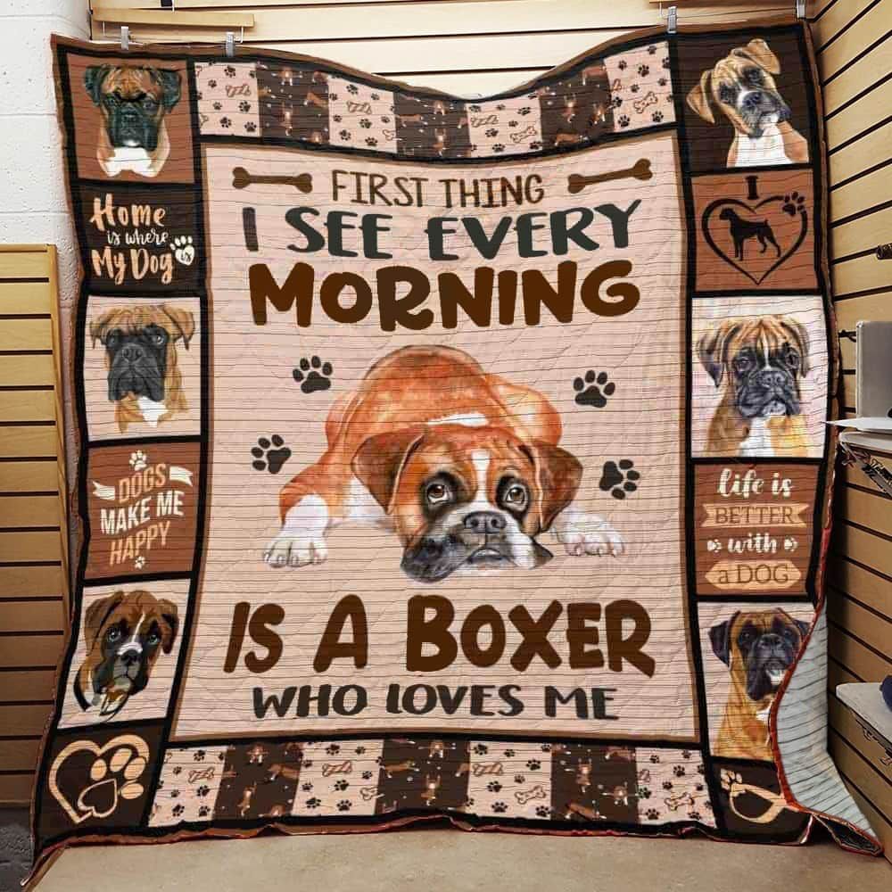 litzzy Boxer Is A Boxer Fleece Blanket Christmas Christmas Gifts Merry Christmas Holiday Gifts Gift Dhc03011172Dd Quilt Blanket   