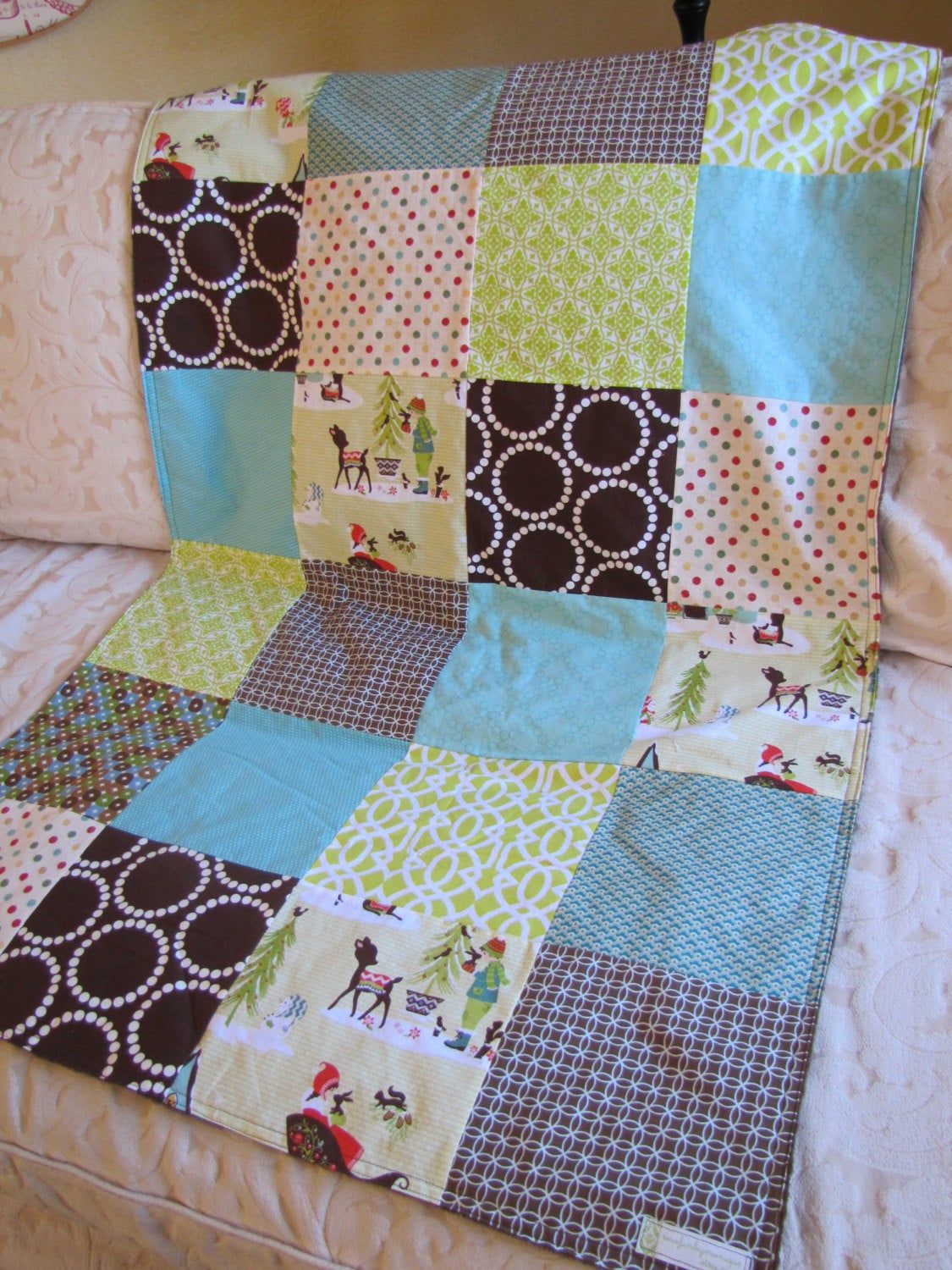 litzzy Boys Christmas CLY3112022 Fleece Blanket Quilt Blanket   