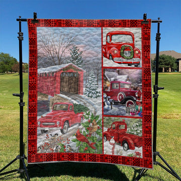 litzzy Bring All Happy To You In Christmas GS-LD1010TT Fleece Blanket Quilt Blanket   
