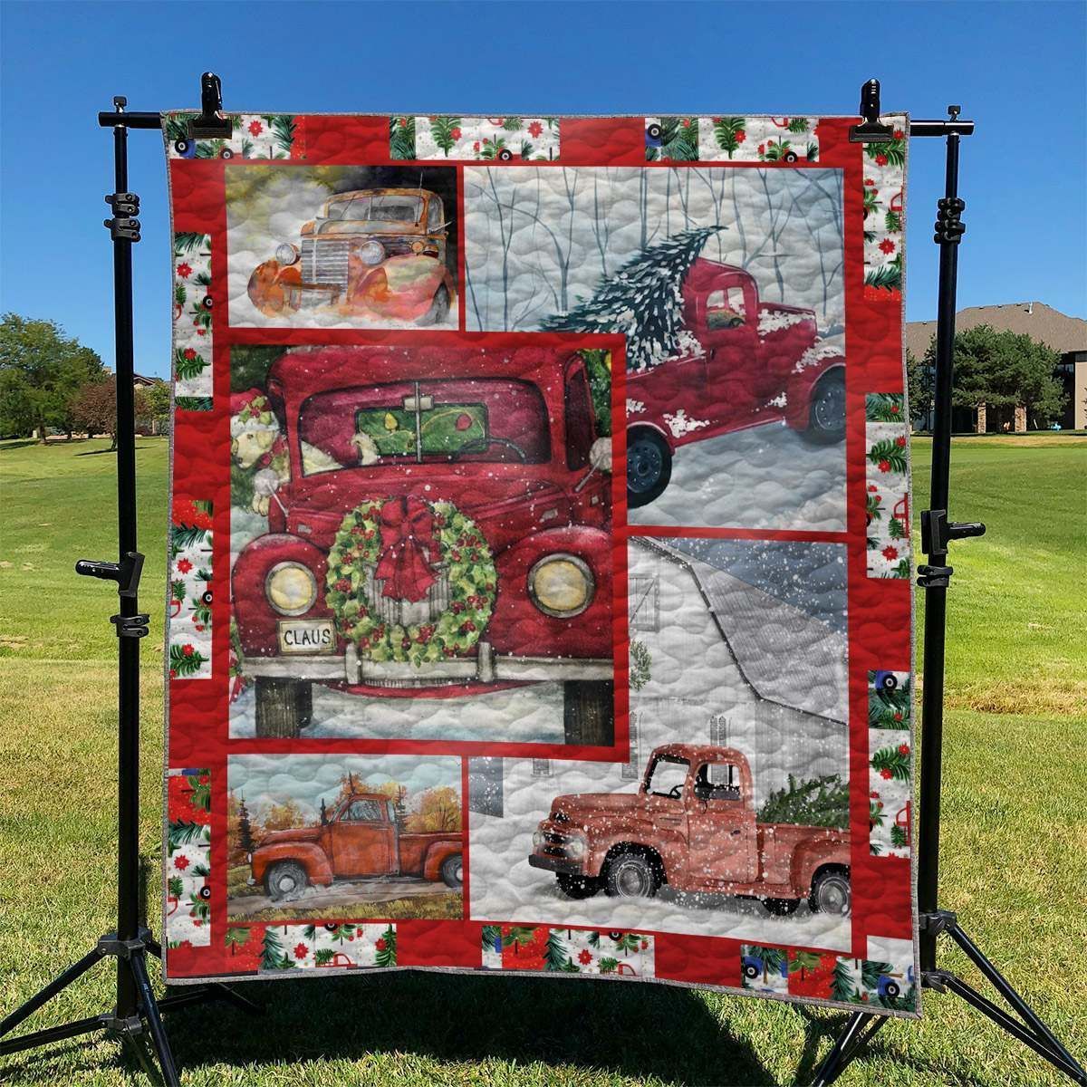 litzzy Bring Christmas Tree To My House DHCLD1010TT Fleece Blanket Quilt Blanket   