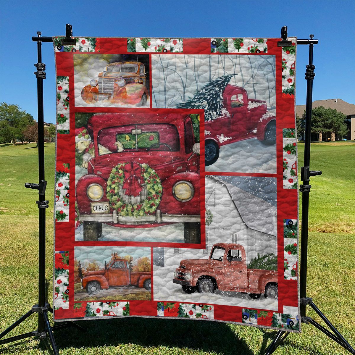 litzzy Bring Christmas Tree To My House GS-LD1010TT Fleece Blanket Quilt Blanket   