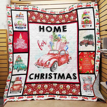 litzzy Bug Car Christmas Fleece Blanket ABC07113175 Quilt Blanket   