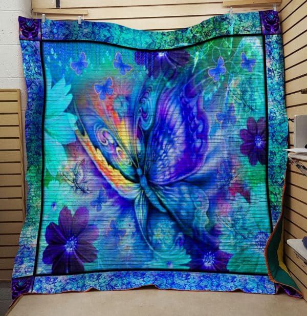 litzzy Butterfly Amazing Butterfly Fleece Blanket Christmas Gift Dhc04011160Dd Quilt Blanket   