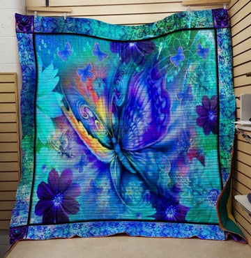 litzzy Butterfly Amazing Butterfly Fleece Blanket Christmas Gift Dhc04011160Dd Quilt Blanket   
