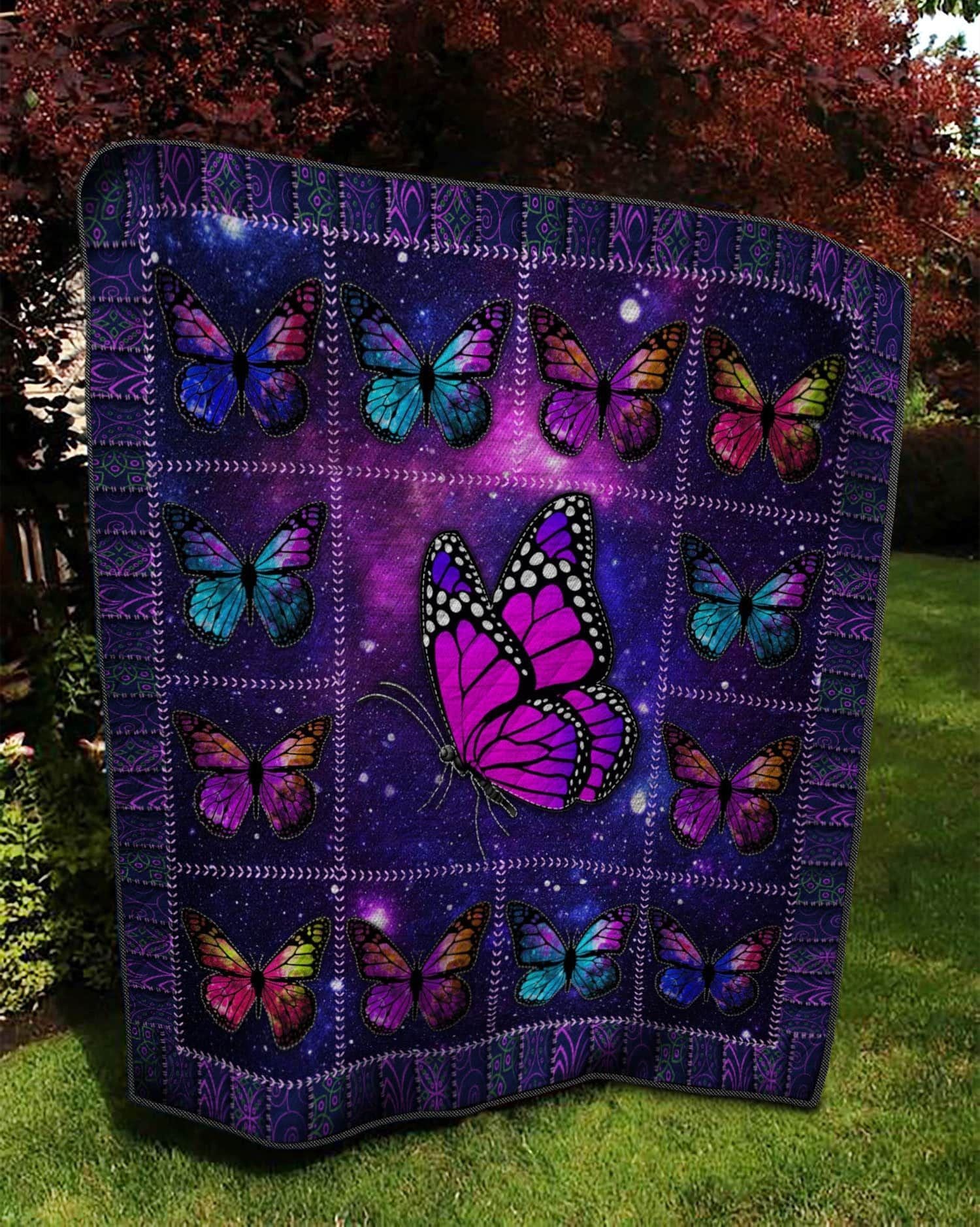 litzzy Butterfly Bai Bai Bai Fleece Blanket Christmas Gift Dhc04011165Dd Quilt Blanket   