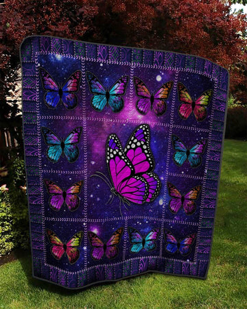 litzzy Butterfly Bai Bai Bai Fleece Blanket Christmas Gift Dhc04011165Dd Quilt Blanket   
