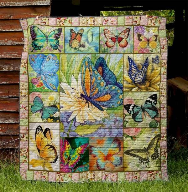 litzzy Butterfly Beautiful As A Butterfly Fleece Blanket Christmas Gift Dhc04011181Dd Quilt Blanket   