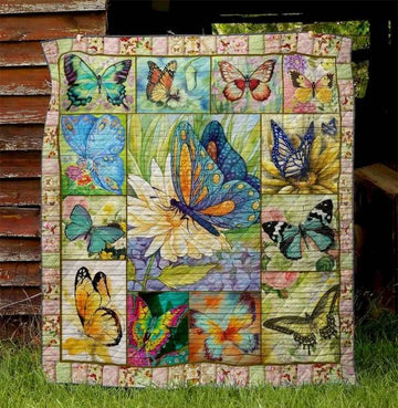 litzzy Butterfly Beautiful As A Butterfly Fleece Blanket Christmas Gift Dhc04011181Dd Quilt Blanket   