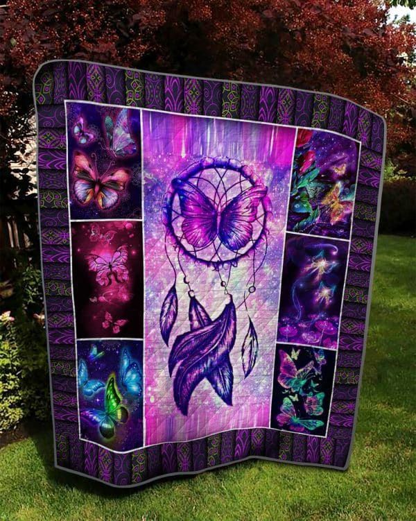 litzzy Butterfly Butterfly Dream Catcher Fleece Blanket Christmas Gift Dhc04011178Dd Quilt Blanket   