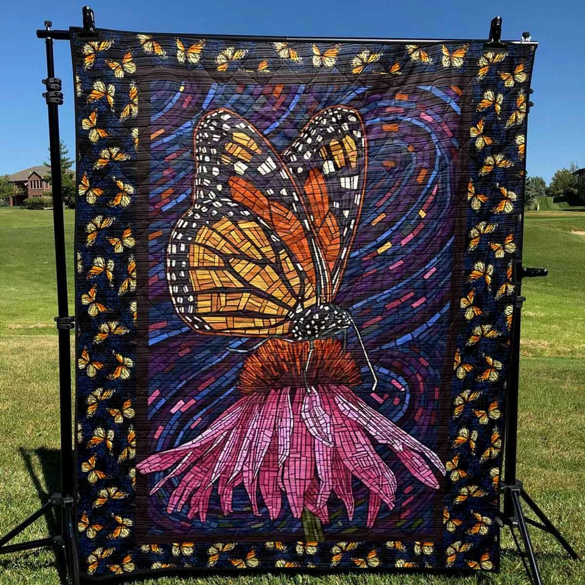 litzzy Butterfly Butterfly In Drake Fleece Blanket Christmas Gift Dhc04011190Dd Quilt Blanket   