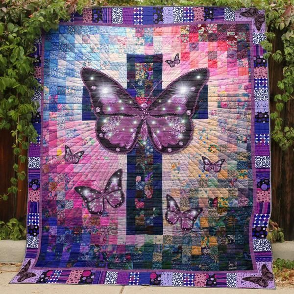 litzzy Butterfly Eyes Closed Bl Fleece Blanket Christmas Gift Dhc04011177Dd Quilt Blanket   