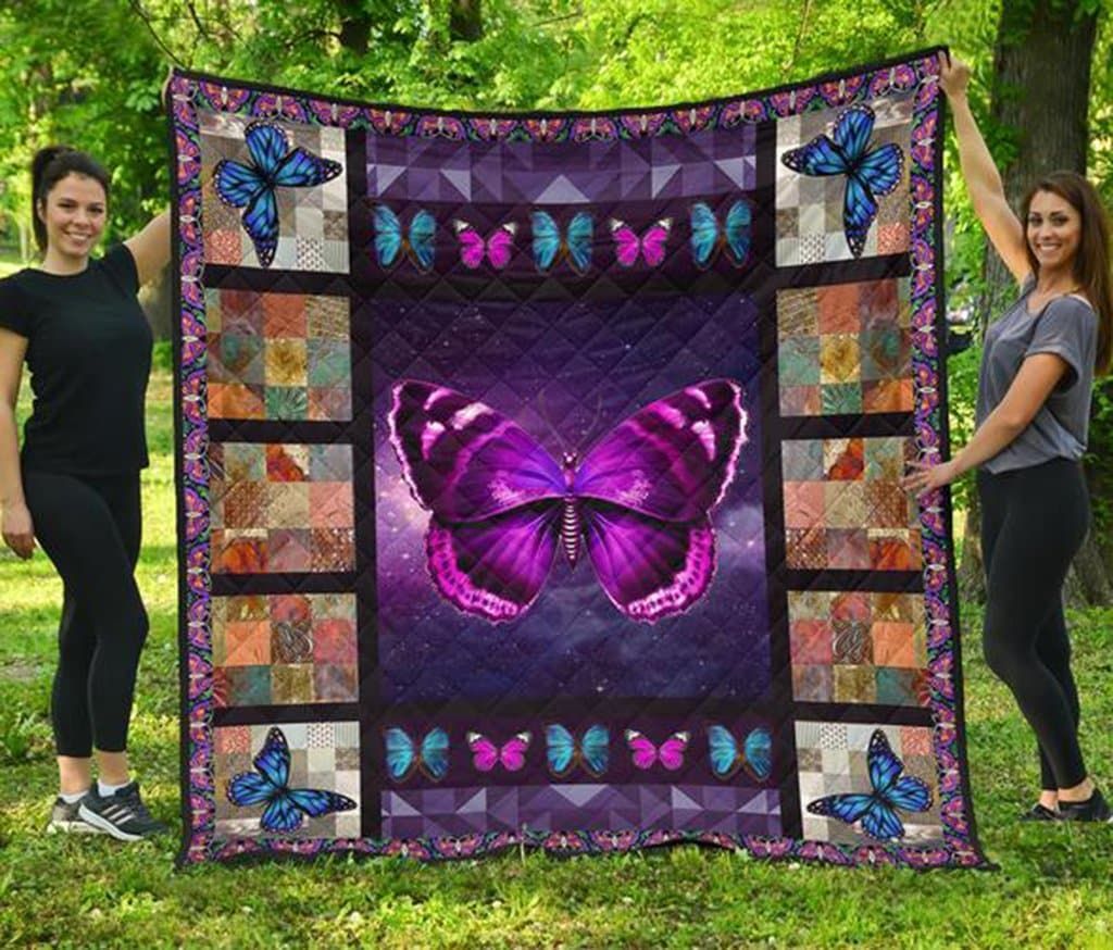 litzzy Butterfly Fly And Fly Fleece Blanket Christmas Gift Dhc04011185Dd Quilt Blanket   