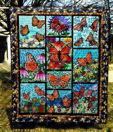 litzzy Butterfly Fly Me To The Moon Best Seller Fleece Blanket Christmas Gift Dhc04011169Dd Quilt Blanket   